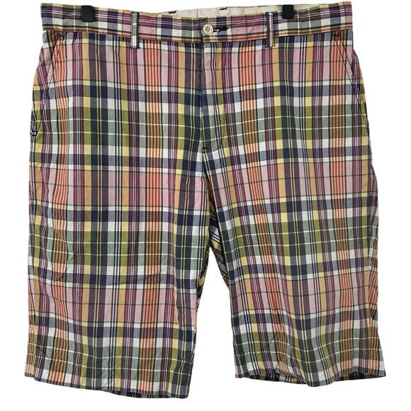 Polo Ralph Lauren Other - Ralph Lauren Polo Men Plaid Cotton Shorts Green Preppy Casual Size 34 Inseam 12”